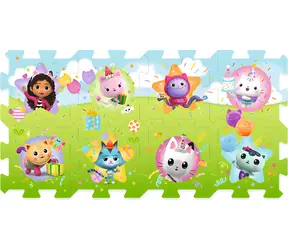 TREFL Pěnové puzzle Gábinin kouzelný domek / 8 dílků / 117 x 60 cm / tloušťka 1,5 cm