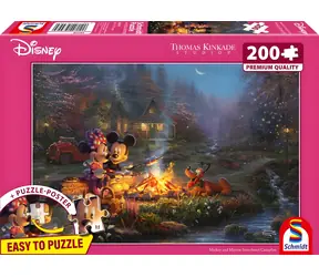 SCHMIDT Puzzle Mickey a Minnie: Romantika u ohně / 200 dílků / 43,2 × 29,1 cm