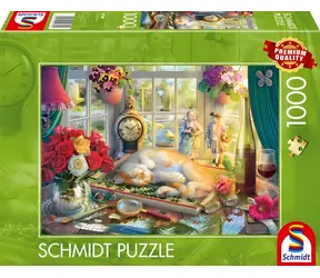 SCHMIDT Puzzle Skládání s kočkou / 1000 dílků / od 12 let