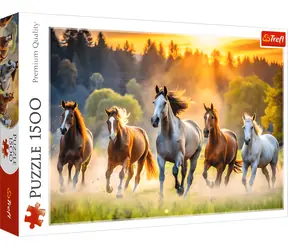 TREFL Puzzle Divocí koně / 1500 dílků / 85 x 58 cm / pro dospělé