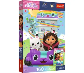 TREFL Puzzle Premium Plus Kids Gábinin kouzelný domek: Roztomilá Gábi / 160 dílků / 41 x 27,5 cm
