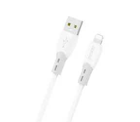 Dudao L25SL bílá / Datový kabel / USB-A / Lightning 30W / 1 m
