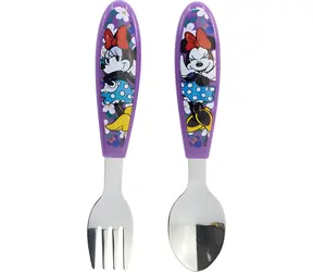 STOR Dětský příbor 2ks Minnie / Nerezová ocel / Bez BPA