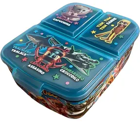 STOR Multi Box na svačinu Italian Brainrot / Box na svačinu / 3 přihrádky / Bez BPA