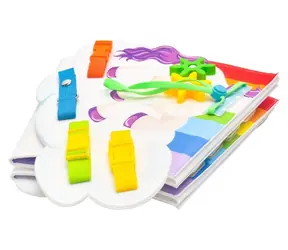 2KIDS TOYS Activity board Duha s mráčky / od 3 let / textilní senzorická deska