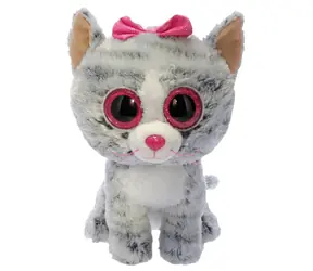 TY Plyšák Kiki kočka šedá / 24 cm