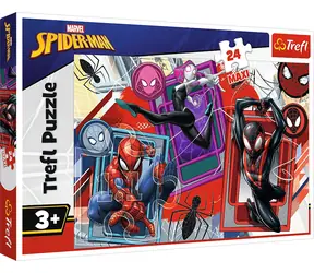 TREFL Puzzle Marvel Spiderman: Pavoučí smysly MAXI / 24 dílků / 60 x 40 cm / 3+