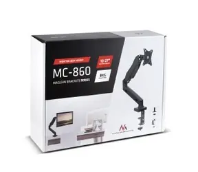 Maclean MC-860 černá / Stolní držák monitoru / 13-27" / VESA 75x75-100x100 / nosnost 8 kg