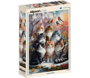 ALIPSON Puzzle Kočičí zima / 1000 dílků / 47,8 x 69 cm