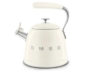 Smeg 50's Style WKF01CR krémová / Konvice na sporák / 2,3 l / nerez / s píšťalkou