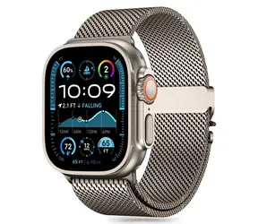 Tech-Protect Milano titan / Řemínek pro Apple Watch / milánský tah / 44/45/46/49 mm