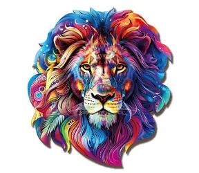 2KIDS TOYS Dřevěné puzzle Lev / 100+ dílků / od 14 měsíců