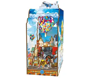 2Kids Toys Zarážka na knihy Domek mezi oblaky / 3D dřevěná skládačka / 203 dílků / dřevo / 14+