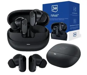 3mk FitPods 6.0 černá / Bezdrátová sluchátka s mikrofonem / Bluetooth 6.0