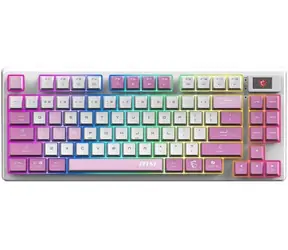 MSI FORGE GK600 TKL fialová / Herní klávesnice / drátová / US layout / podsvícená / 83 kláves