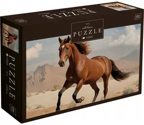 INTERDRUK Puzzle Wild Horses 2: Hnědý divoký kůň / 1000 dílků