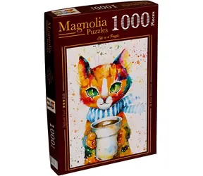 MAGNOLIA Puzzle Barevná kočka / 1000 dílků / 48 x 68 cm
