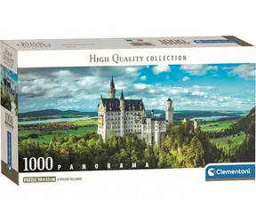 CLEMENTONI Panoramatické puzzle Zámek Neuschwanstein / 1000 dílků / od 14 let