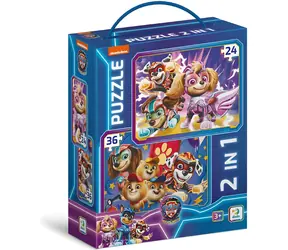 DODO Puzzle Tlapková patrola: Tlapky zachraňují svět 2v1 / 24 a 36 dílků