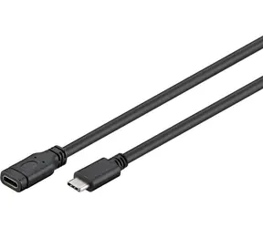 MicroConnect USB-C - USB-C černá / Prodlužovací kabel USB-C / USB 3.0 / 5000 Mbit/s / 1,8 m