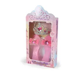 RAPPA Sada princezna se střevíčky růžová / Karnevalový kostým / Čelenka s korunkou / Velikost cca 18 cm