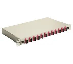 Equip Optický spojovací box SC Duplex OM4 12x šedý / Optický spojovací box / 1U rack / Ocelový