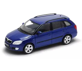 WELLY Model auta Škoda Fabia Combi II (2009) modrá / 1:24 / Kov a plast / Otevírací dveře