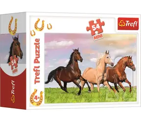 TREFL Puzzle Svět koní: Cvalem přes louku / 54 dílků / 20 x 13 cm