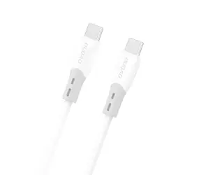 Dudao Datový kabel L25SC / USB-C / USB-C / 60W / 1 m / bílá