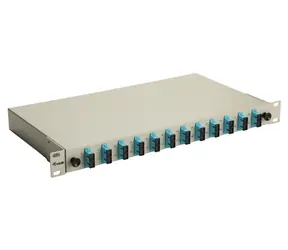 Equip SC-Duplex 12 portů OM3 šedá / Optický spojovací panel / 19", 1U / Ocelové provedení