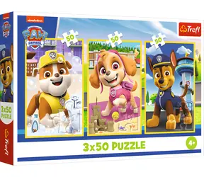 TREFL Puzzle Tlapková patrola: Naši pejsci / 3x50 dílků / 18 x 27,5 cm / od 4 let