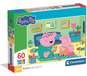 CLEMENTONI Puzzle Prasátko Peppa / 60 dílků / od 4 let