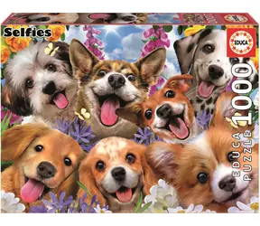 EDUCA Puzzle Selfie štěňat / 1000 dílků