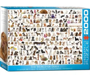 EUROGRAPHICS Puzzle Svět psů / 2000 dílků / 99,7 x 67,6 cm