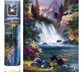 NORIMPEX Diamantové malování Vodopád / 30x40 cm