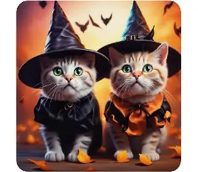 NORIMPEX Diamantové malování Kočičí Halloween / 30x40 cm