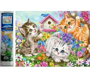 NORIMPEX Diamantové malování Kočičí parta / 30x40 cm