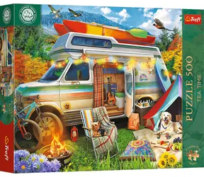 TREFL Puzzle Premium Plus Tea Time: Karavan / 500 dílků / 48 x 34 cm