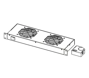 Legrand EVO / Ventilační jednotka / 1U / 2x ventilátor / Termostat