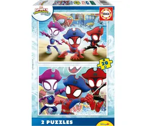 EDUCA Puzzle Spidey a jeho úžasní přátelé (20490) / 2x20 dílků / od 3 let