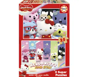 EDUCA Dřevěné puzzle Hello Kitty / 2x25 dílků