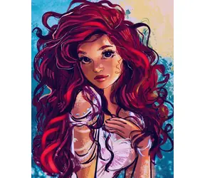 NORIMPEX Diamantové malování Dívka s hnědýma očima / 30x40 cm