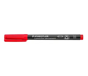 Staedtler Lumocolor 317 M červená / Popisovač / Permanentní / 1 mm / OHP