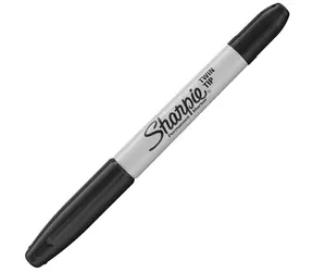Sharpie Twin Tip černá / Permanentní popisovač / oboustranný / kuželový hrot