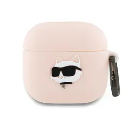 Karl Lagerfeld Silicone Choupette Head 3D růžová / Pouzdro / pro Apple AirPods 4