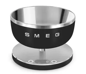 Smeg Collezione KSC01BLMWW černá / Kuchyňská váha / do 5 kg / mísa 1,8 l / LED displej