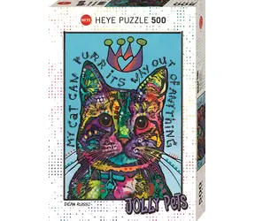 HEYE Puzzle Jolly Pets: Moje kočka umí vrnět / 500 dílků / 35 x 50 cm