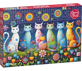 CHERRY PAZZI Puzzle Roztomilé kočky / 1000 dílků / 70 × 50 cm