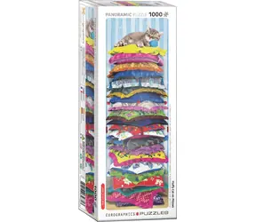 EUROGRAPHICS Vertikální puzzle Kočičí princezna na hrášku / 1000 dílků / 33 x 99 cm