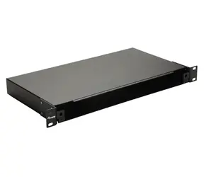 Equip 19" optický spojovací box bez čelního panelu černá / Optický spojovací box / 1U / ocel / max. 48 vláken